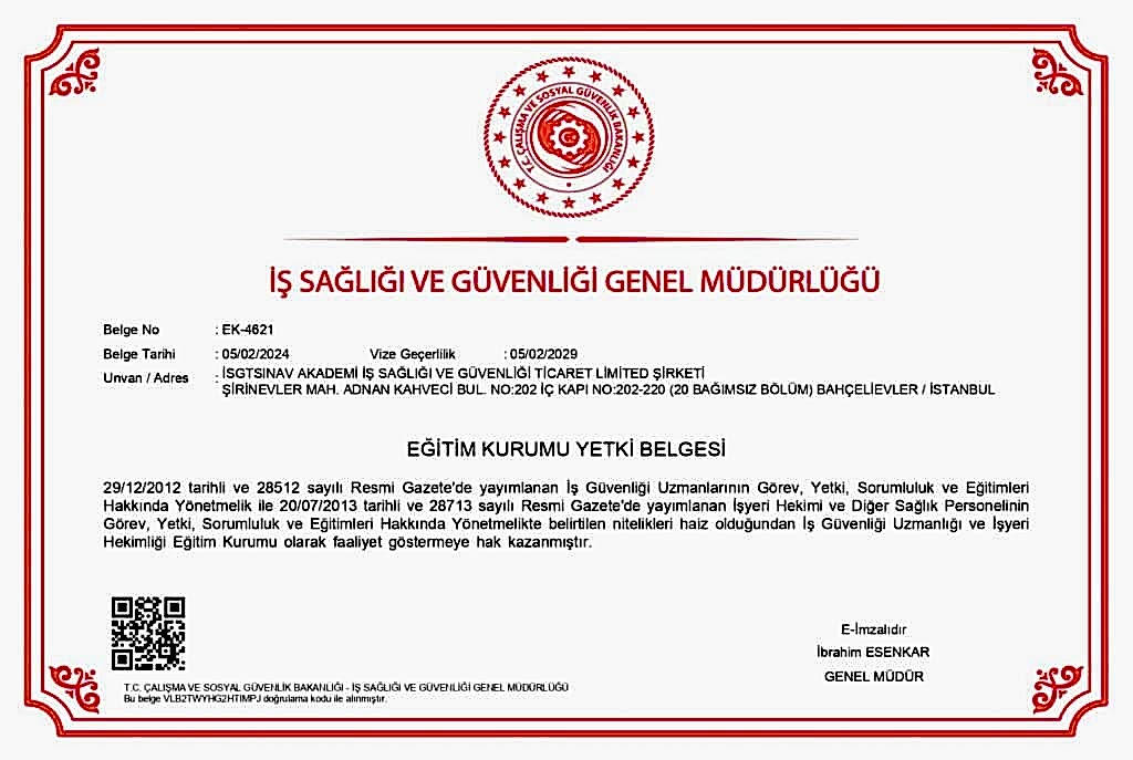 İş Güvenliği Kursu / A,B,C Sınıfı İSG Kursu / İSG Eğitimi 11 sirinevler isg kursu yetki belgesi